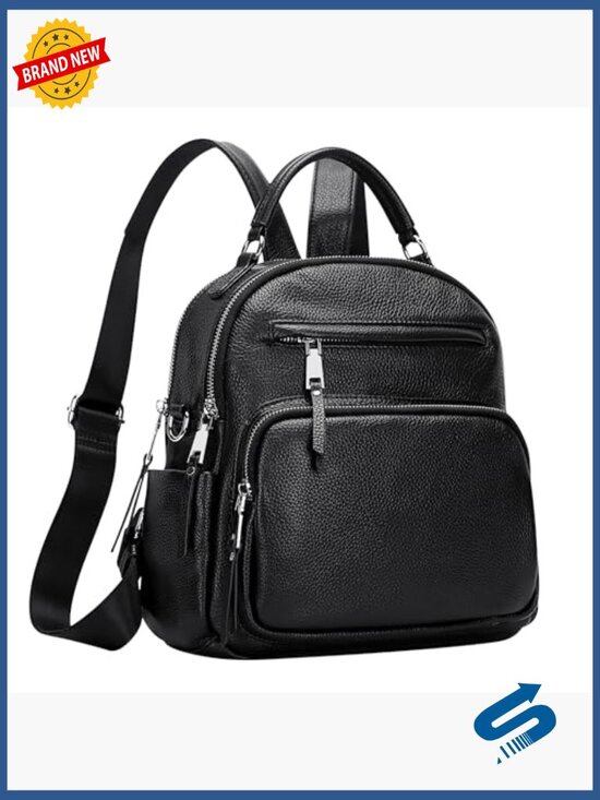 Genuine Leather Convertible Backpack Handbag 4-in-1 Crossbody Shoulder Bag main image 5